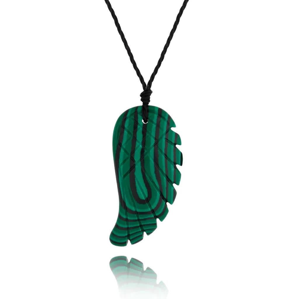 Green Malachite Wing on Adjustable Rope Cord