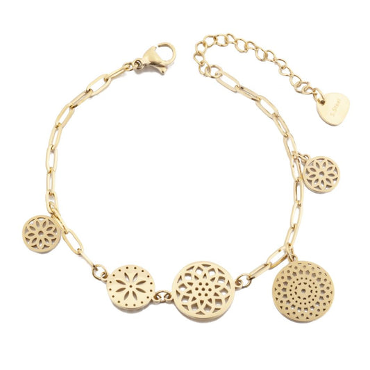 Gold Plated Celtic Round Pendant Bracelet