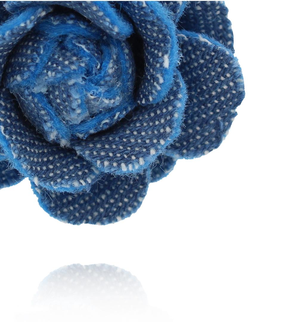 Blue Denim Roses Earrings 1934