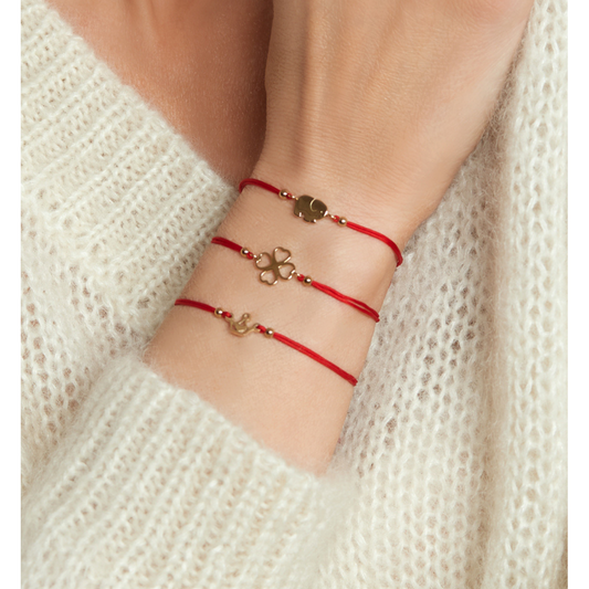 Gold Plated Elephant String Bracelet Memory