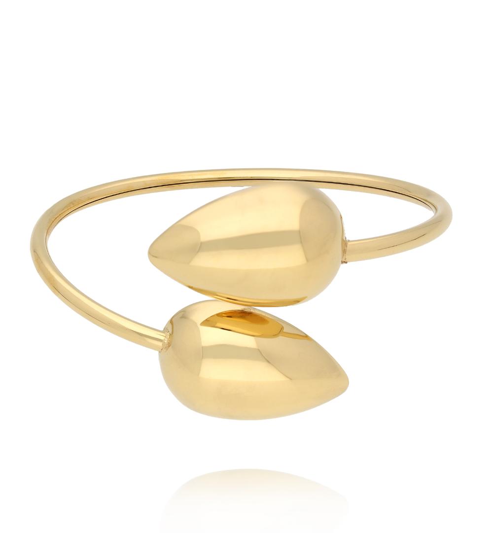 New! ~ Gold Plated Bracelet Tears Simple Steel 0844