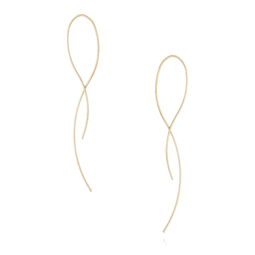 Gold Plated Wave Earrings