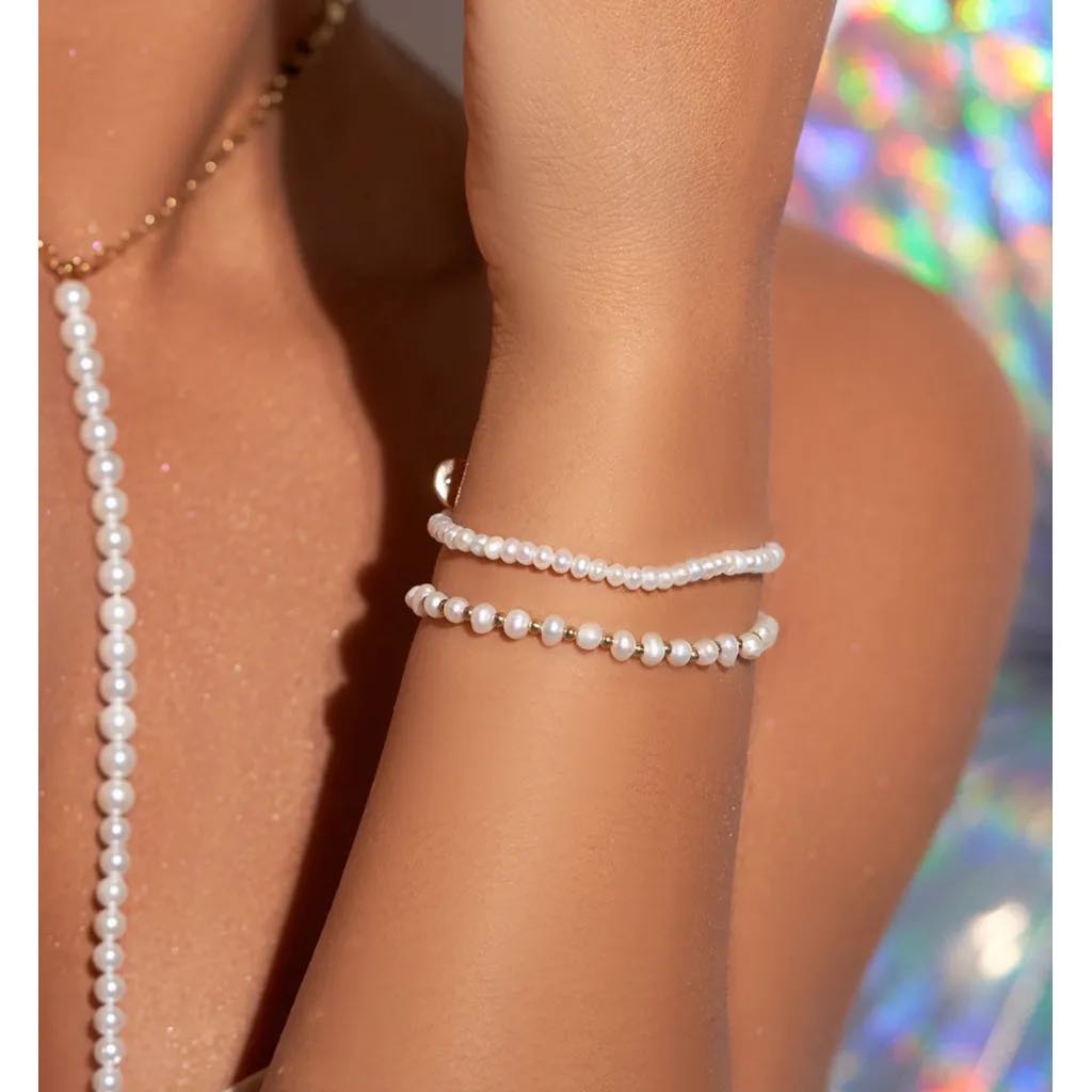 Glamour Gold and Perls Long Lariat Necklace 54