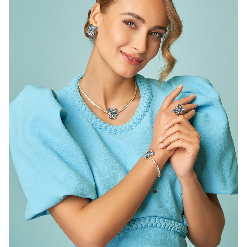 Blue Earrings with Crystals Do it For Me