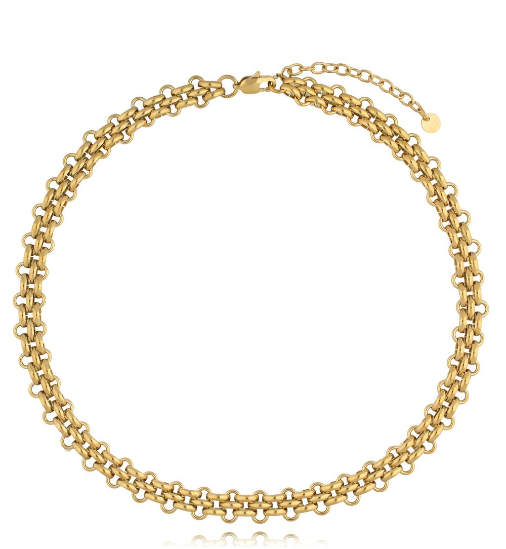 Luxury Gold Plated Triple Layer Necklace
