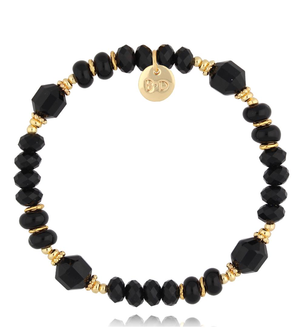 Black Agate Bracelet in Gold 2821