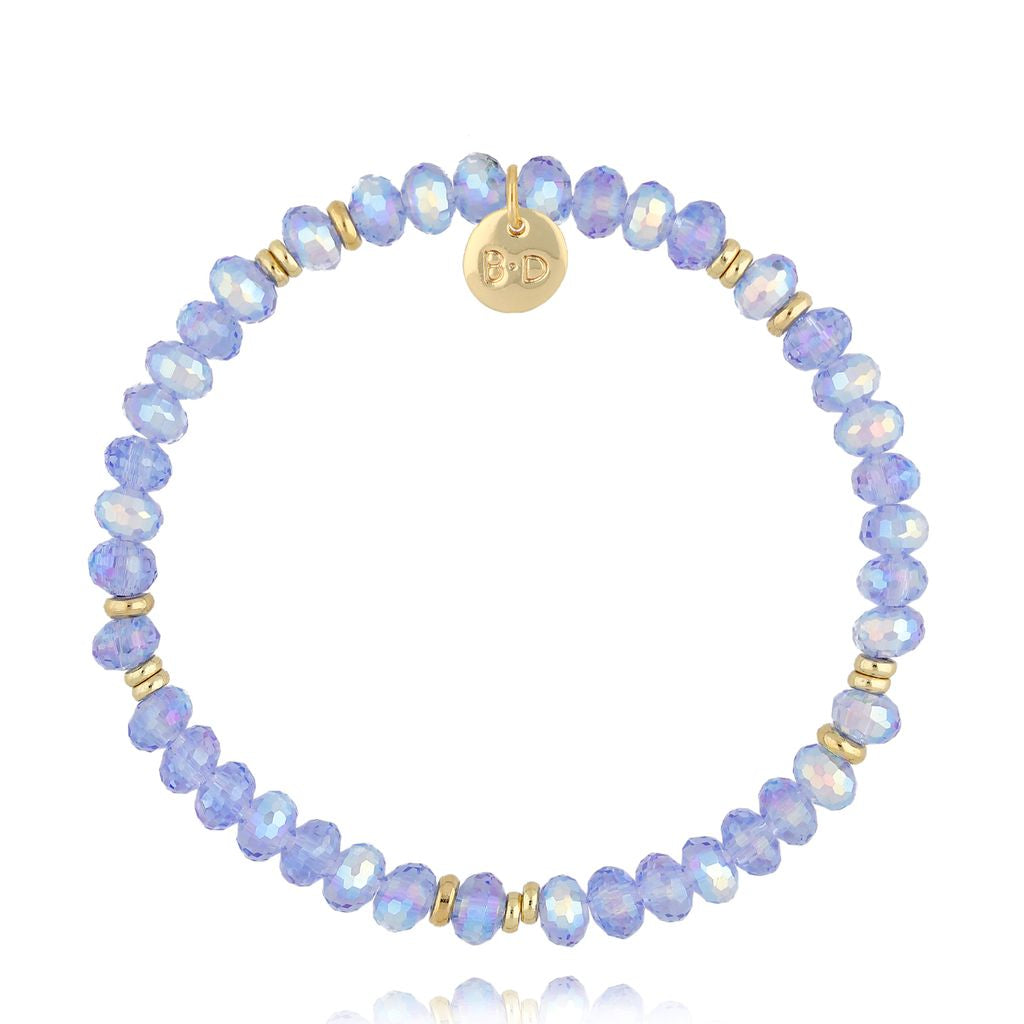 Ocean Blue Glass Crystals Bracelet