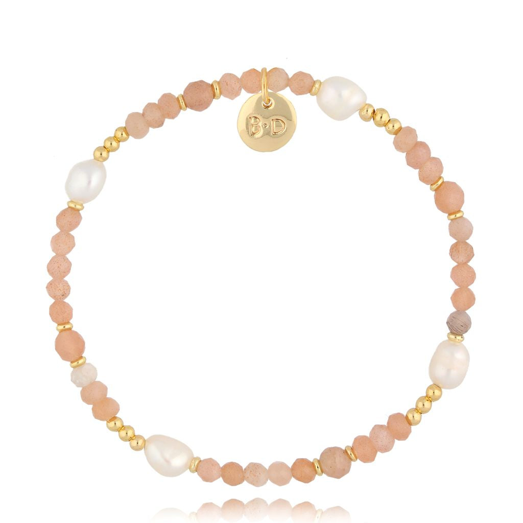 Sun Stones and Pearls Bracelet