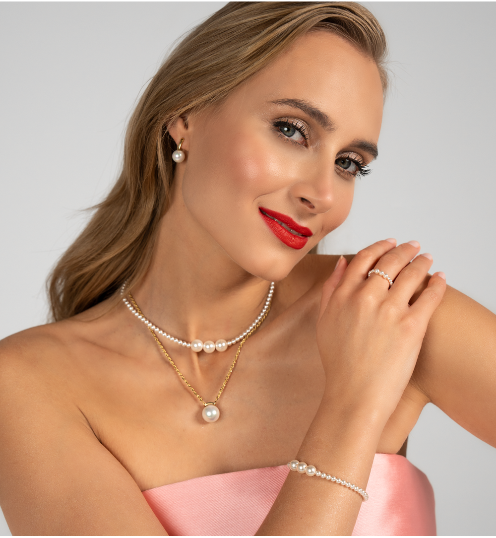 Pearl Sea Bracelet with Three Large Pearls 0127