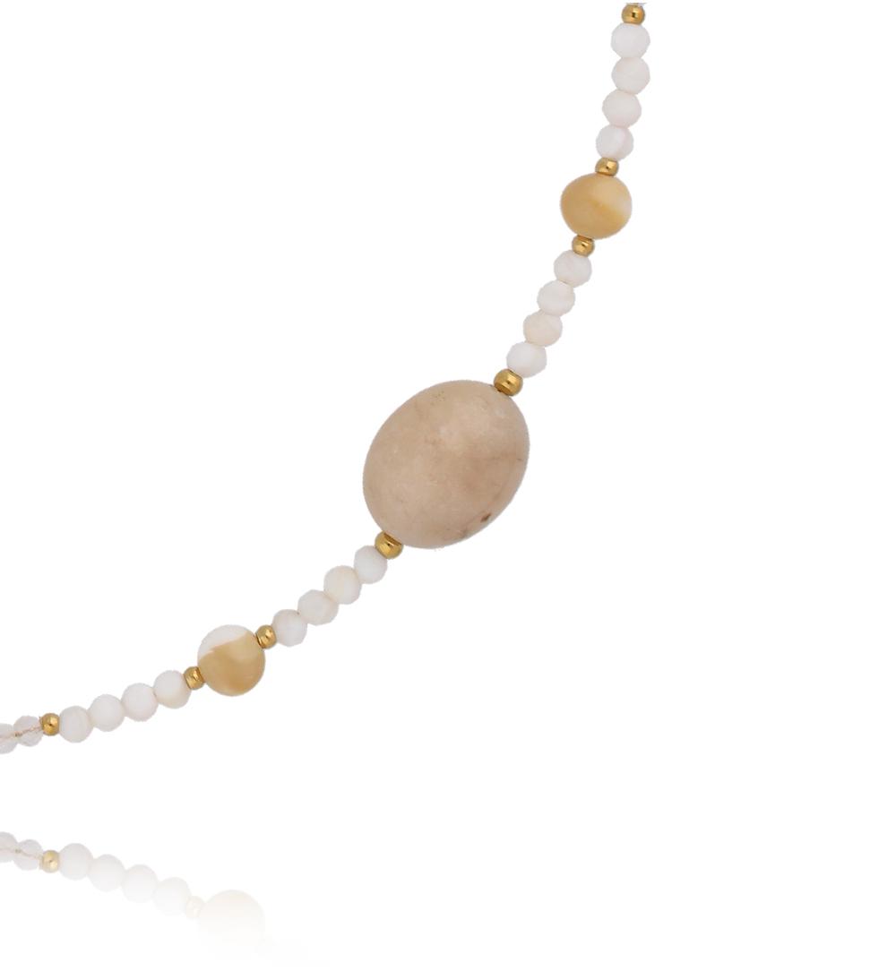 Paradise Necklace with Citrine and Jadeite Stones 1441