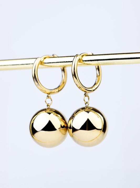 14k Gold Plated Gold Ball Earrings