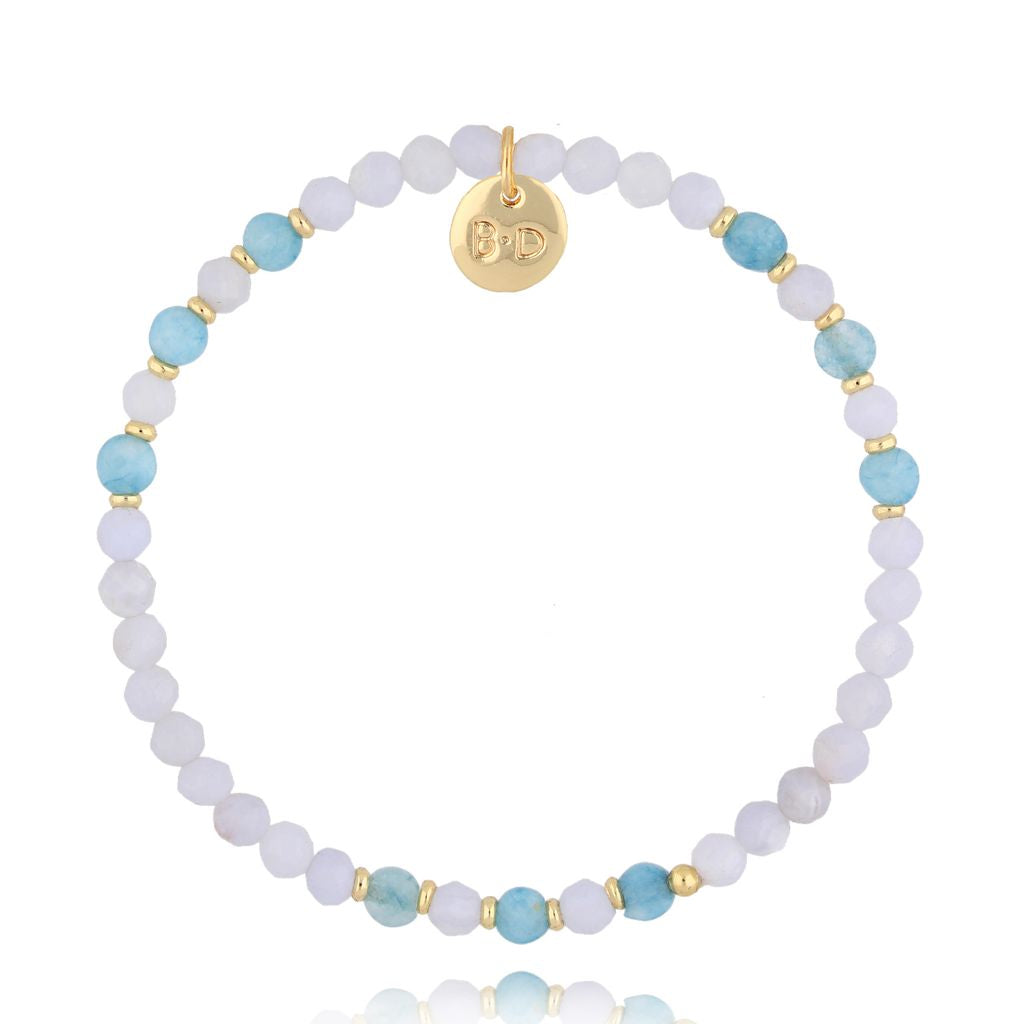 Aqua Blue Jadeite Stones Bracelet 2946