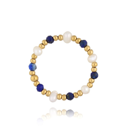 Lapis Lazuli and Pearls Ring