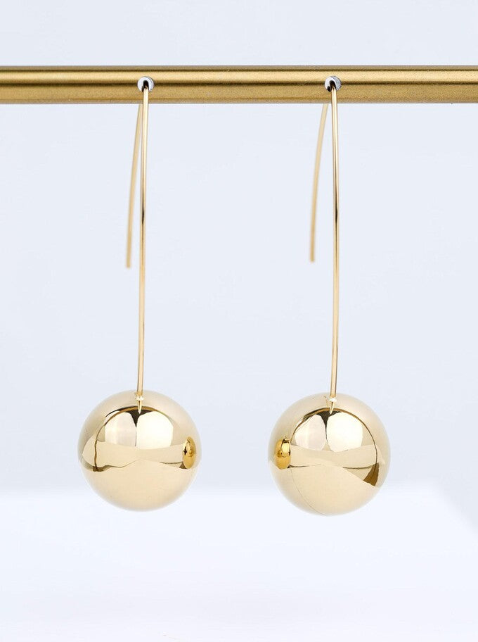 14k Gold Plated Ball Earrings S21255
