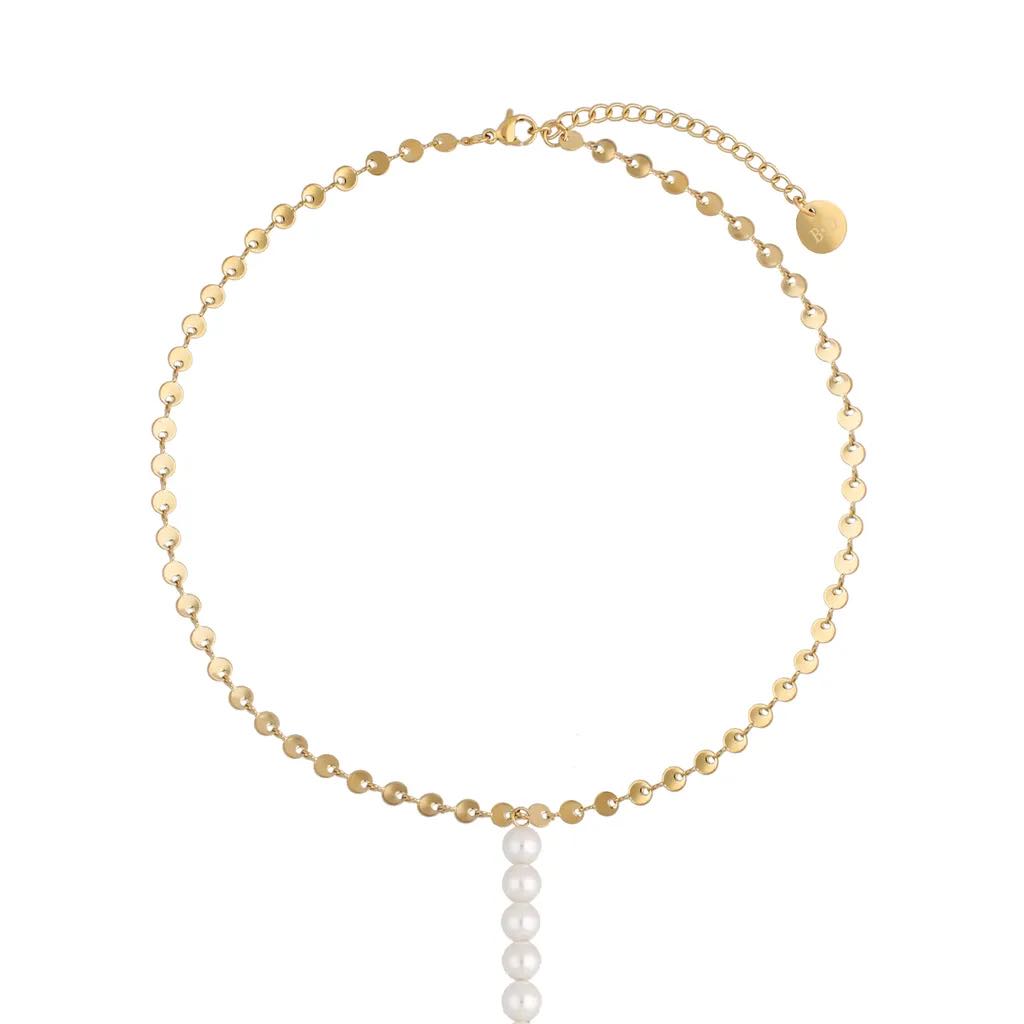 Glamour Gold and Perls Long Lariat Necklace 54