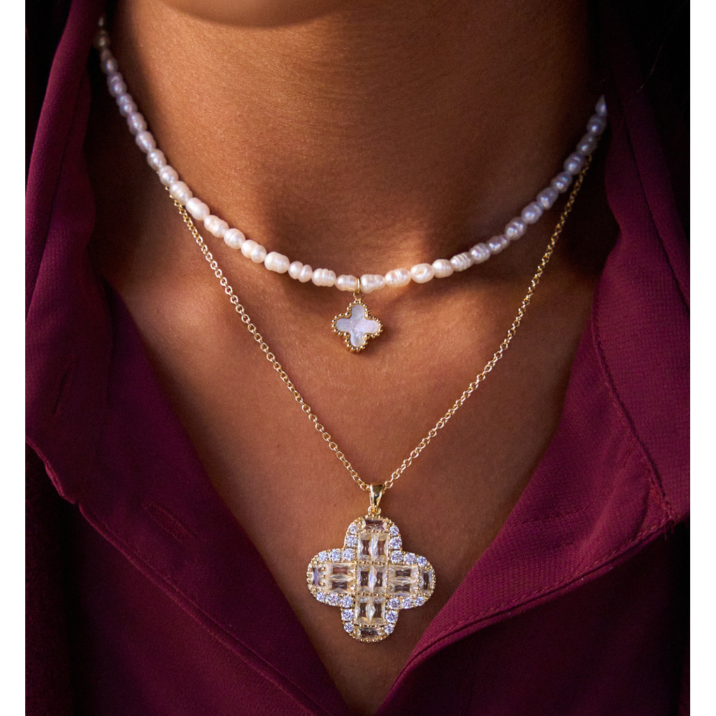 Lila Strand Gold Necklace in Natural main image 1
