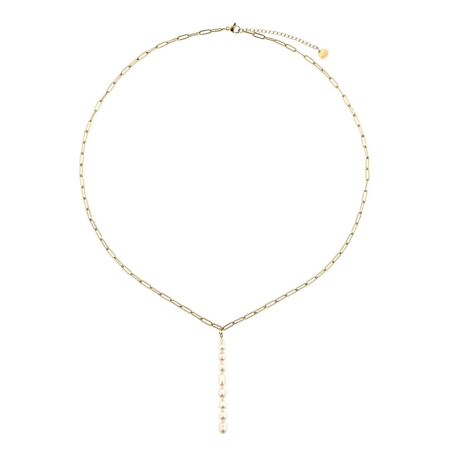 Gold Plated Stalactite Paarl Long Necklace