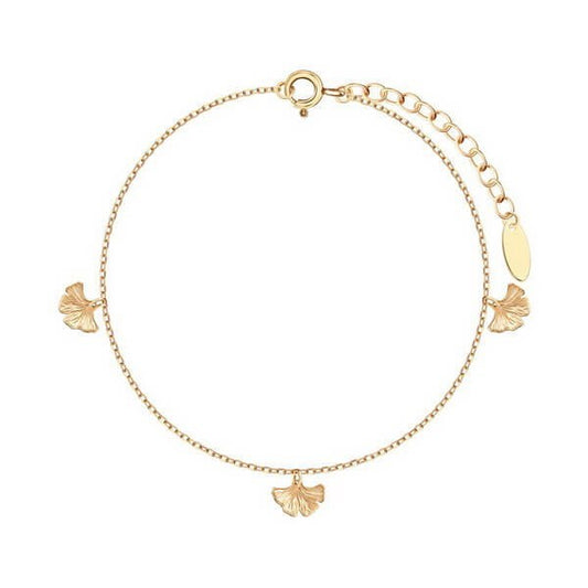 Stainless Steel Anklet with Leafs