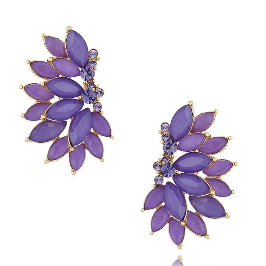Purple Crystal Earrings