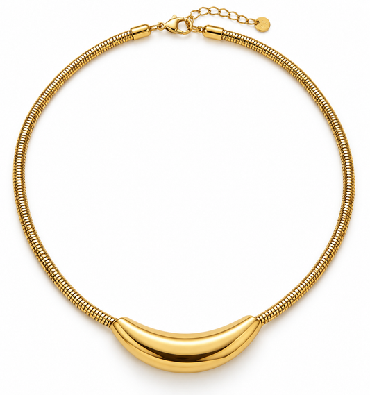 Luna Luxe Gold Plated Statement Necklace