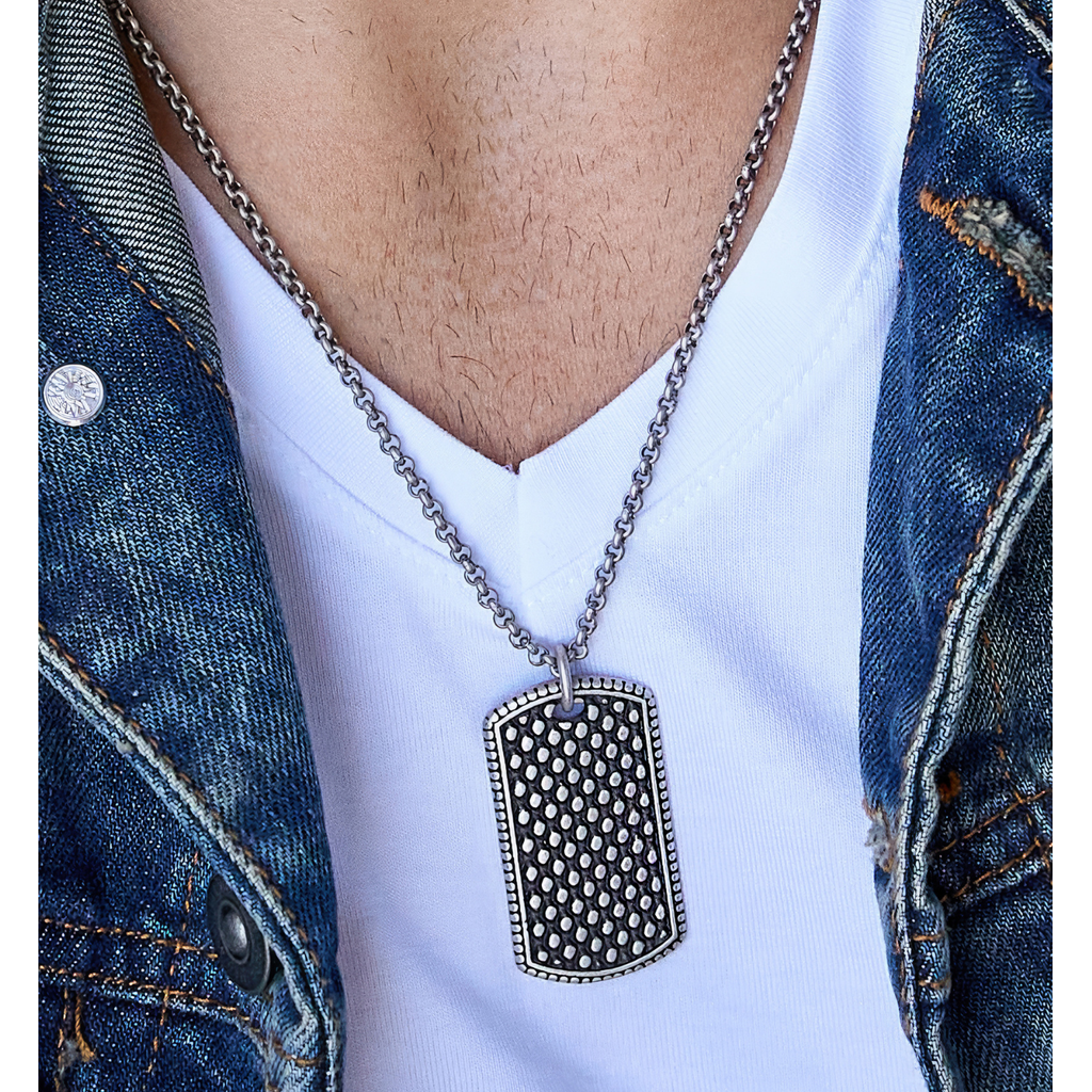 Men’s Stainless Steel Necklace with Everlasting Pendant Otkel