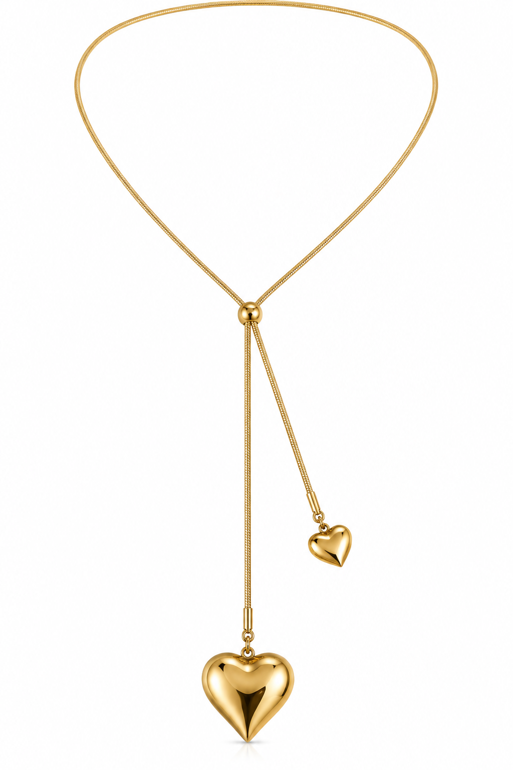 Amore Gold Plated Heart Drop Necklace