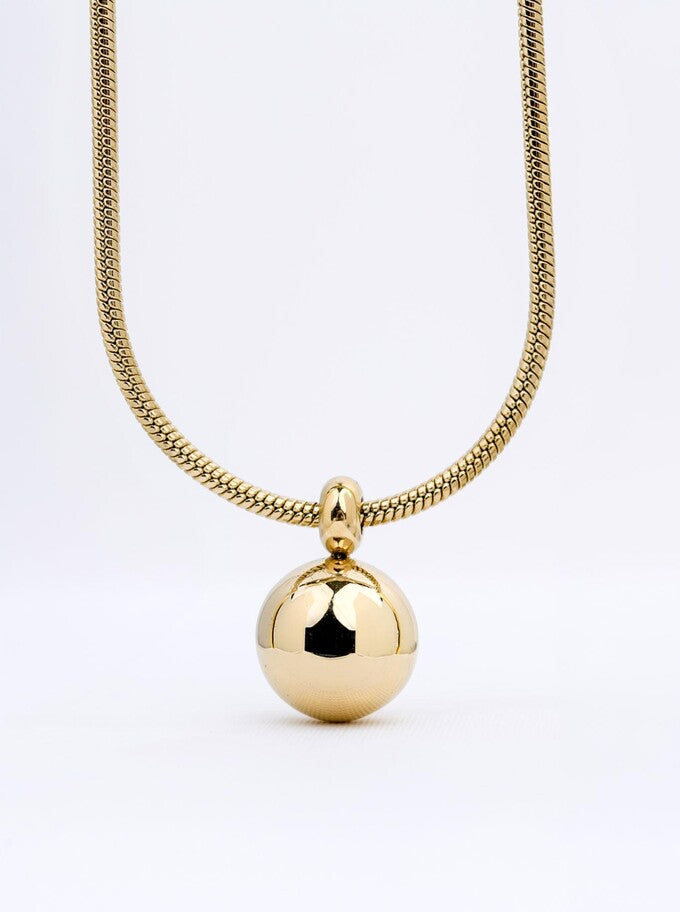 14k Gold Plated Gold Ball Necklace 312561