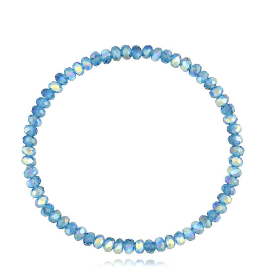 Blue Glass Crystals Bracelet 0403