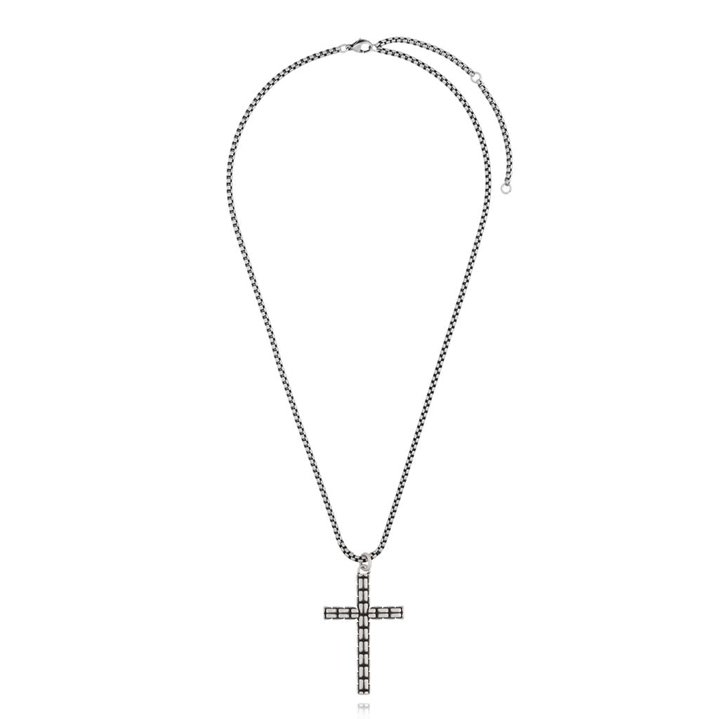 Men’s Stainless Steel Necklace with Cross Mursi