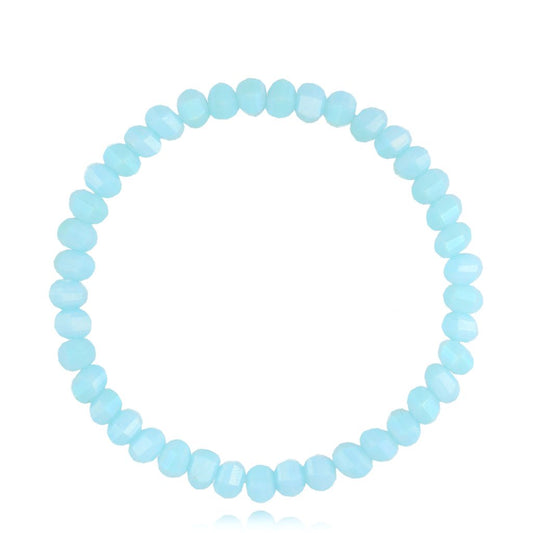 Sky Blue Faceted Glass Bracelet