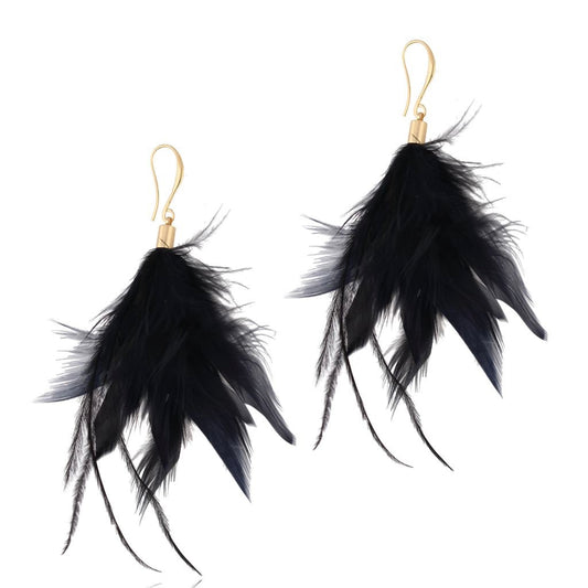 Black Feathers Earrings