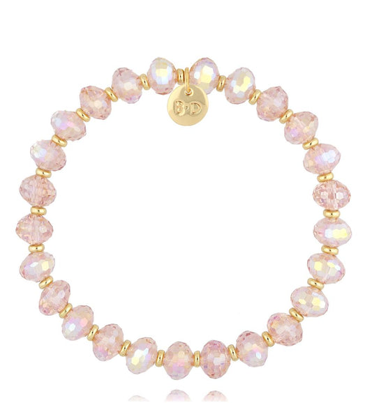 Luminous Peach Crystal Bracelet 0302
