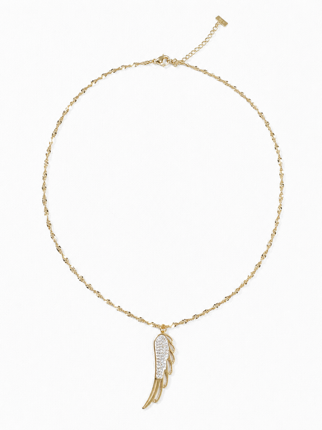 Gold Plated Crystal Angel Wing Necklace Whisper