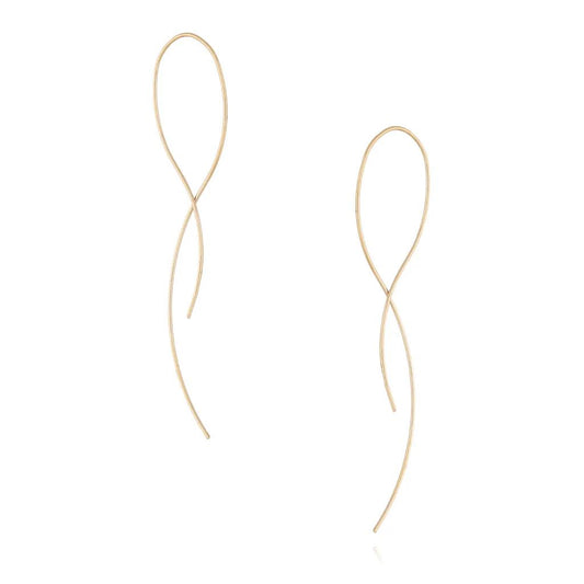 Gold Plated Wave Earrings