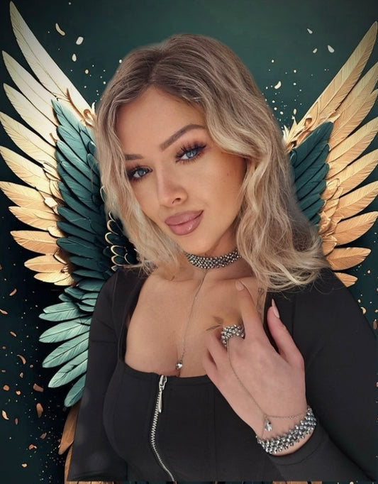 5 Row Glamour Luminous Bracelet and Ring with Swarovski Crystal