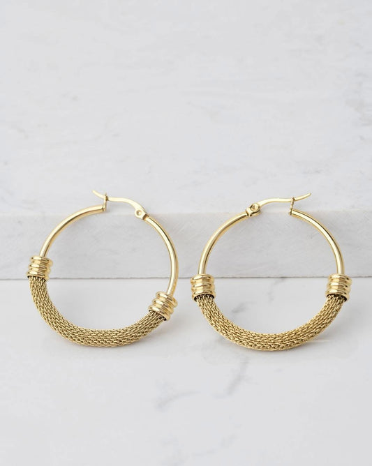 14k Gold Plated Chunky Trendy Hoops 2cm