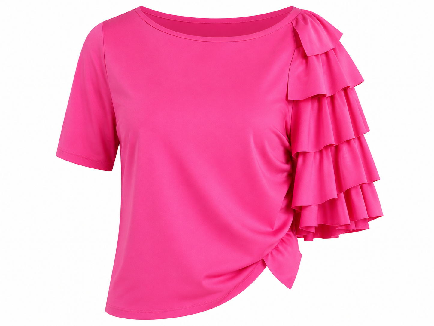 Muse Ruffle Blouse in Pink