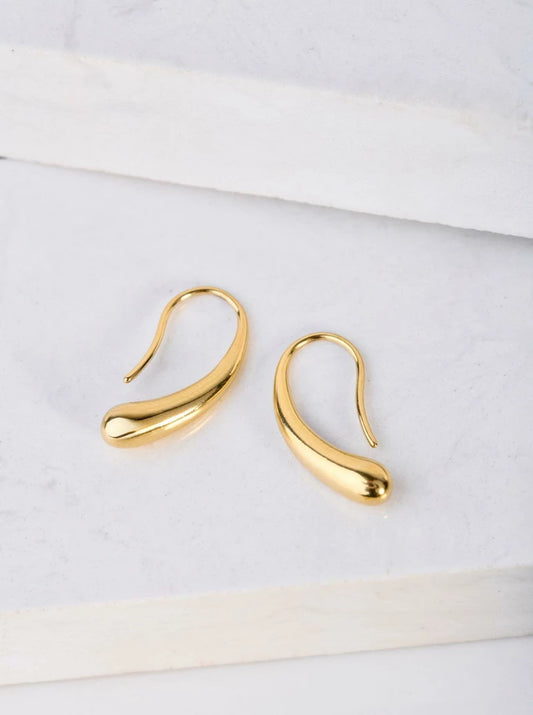 14k Gold Plated Chunky Teardrop Earrings 995Z
