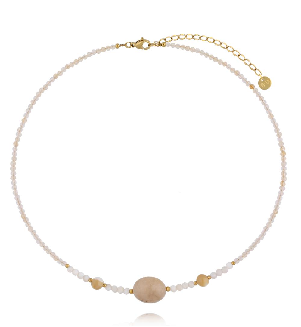 Paradise Necklace with Citrine and Jadeite Stones 1441