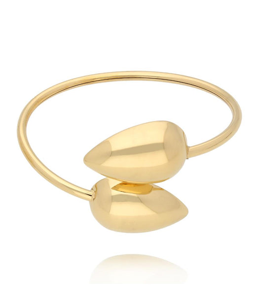 New! ~ Gold Plated Bracelet Tears Simple Steel 0844