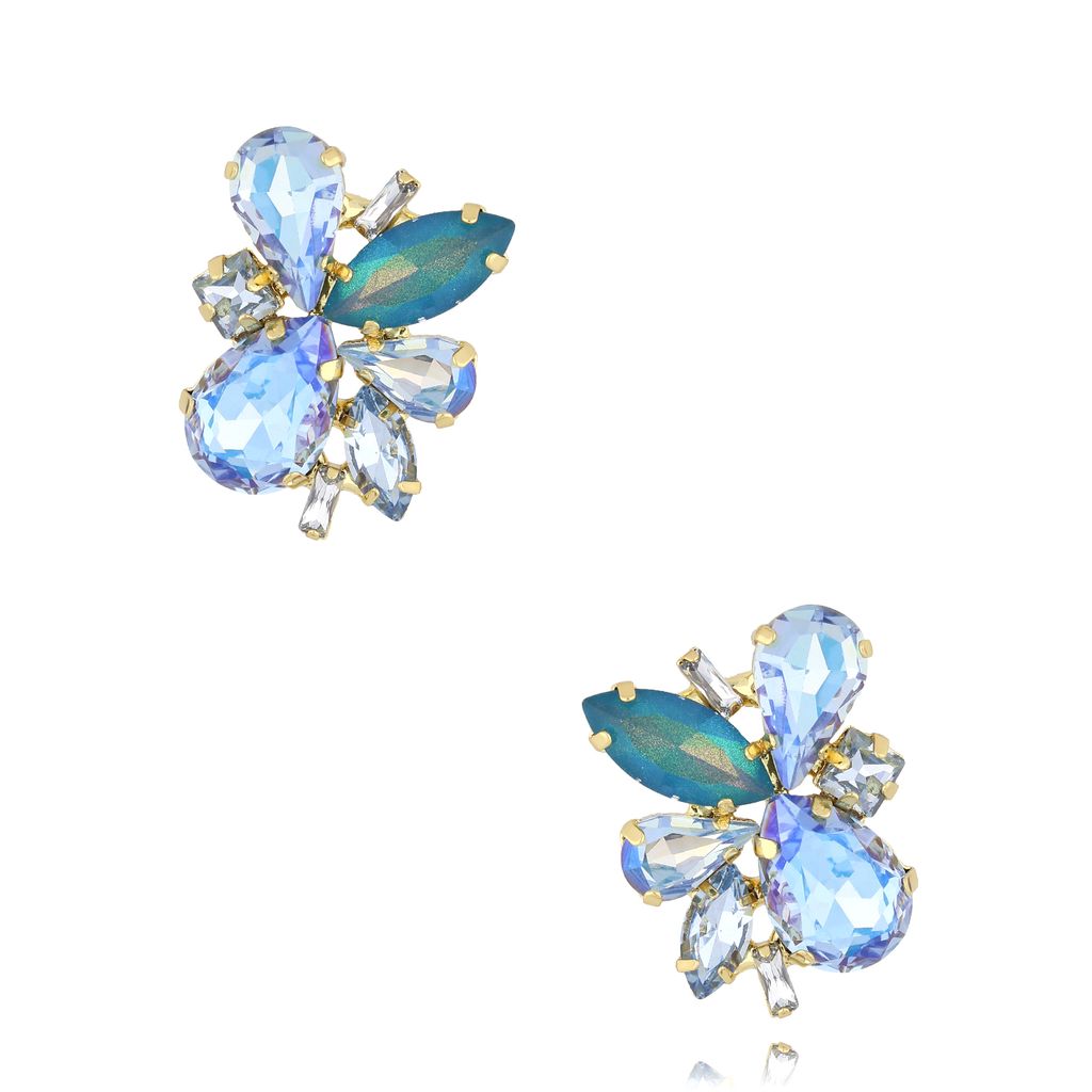 Blue Earrings with Crystals Do it For Me