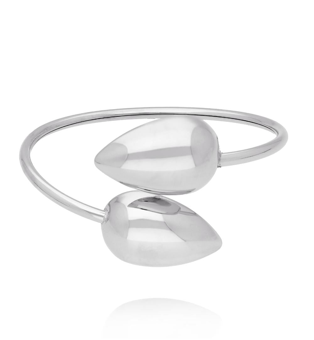 New! ~ Silver Bracelet Tears Simple Steel 0843