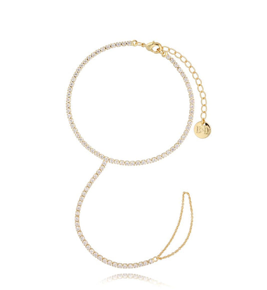 Glamour Ring/Bracelet with Transparent Crystals