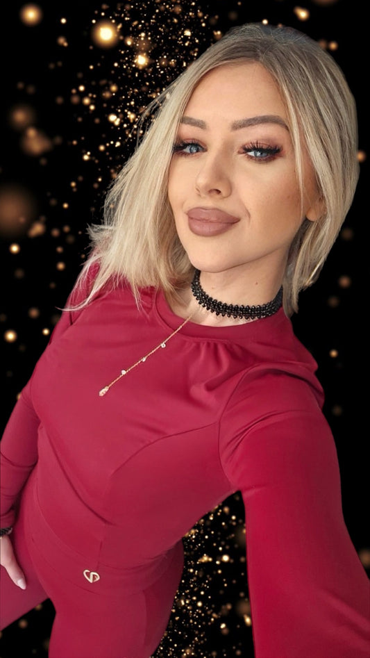 5 Row Glamour Luminous Choker with Swarovski Lariat Teardrop Crystal