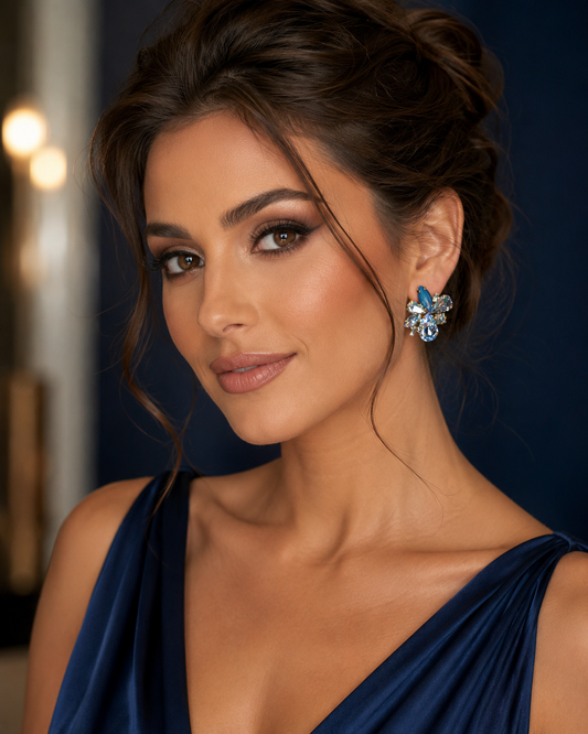 Blue Earrings with Crystals Do it For Me