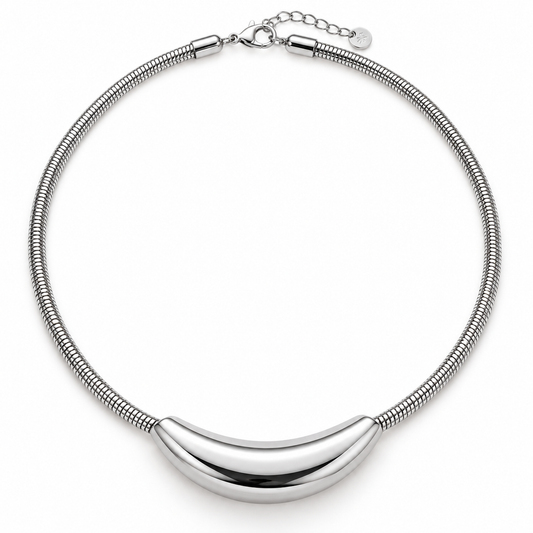 Silver Luna Luxe Statement Necklace