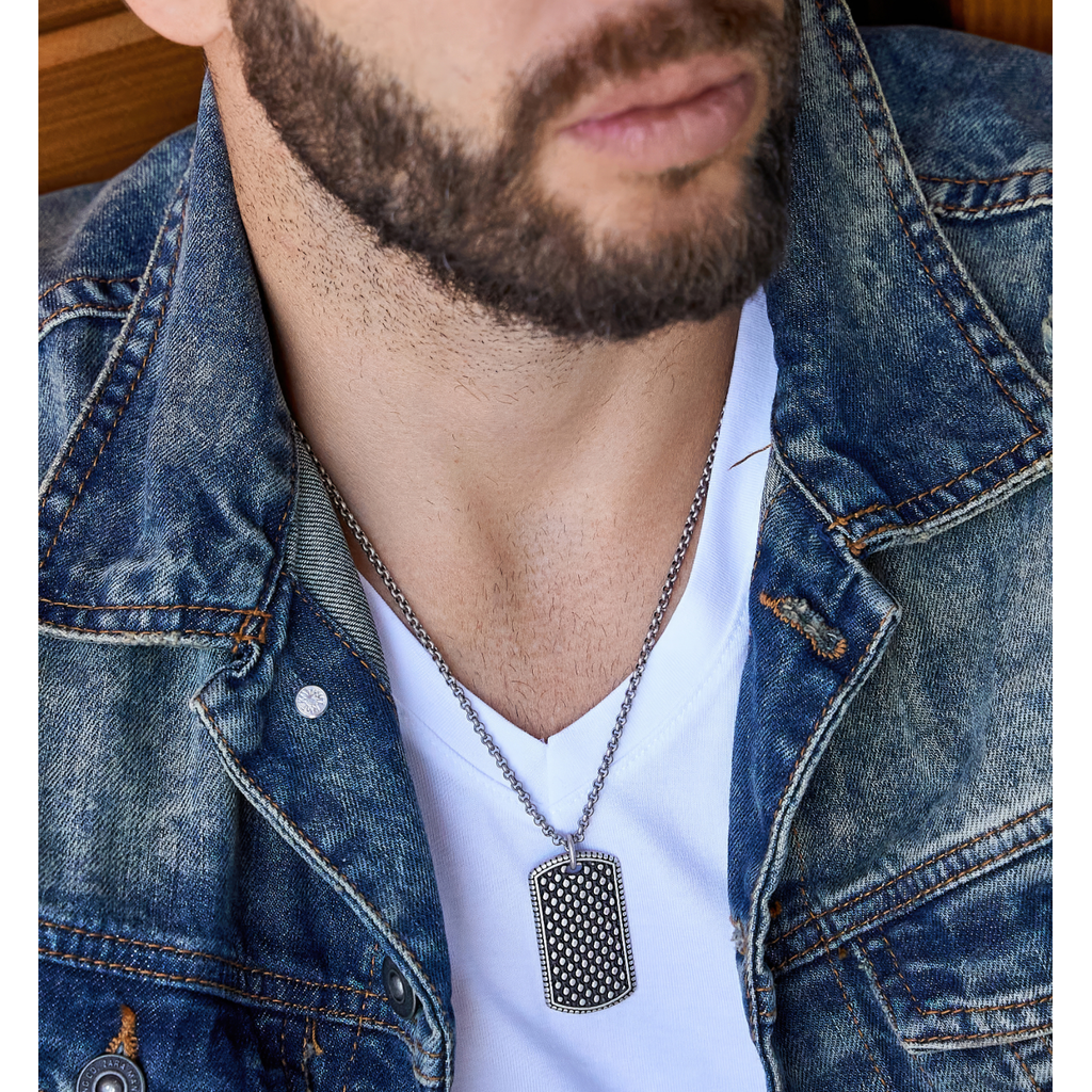 Men’s Stainless Steel Necklace with Everlasting Pendant Otkel