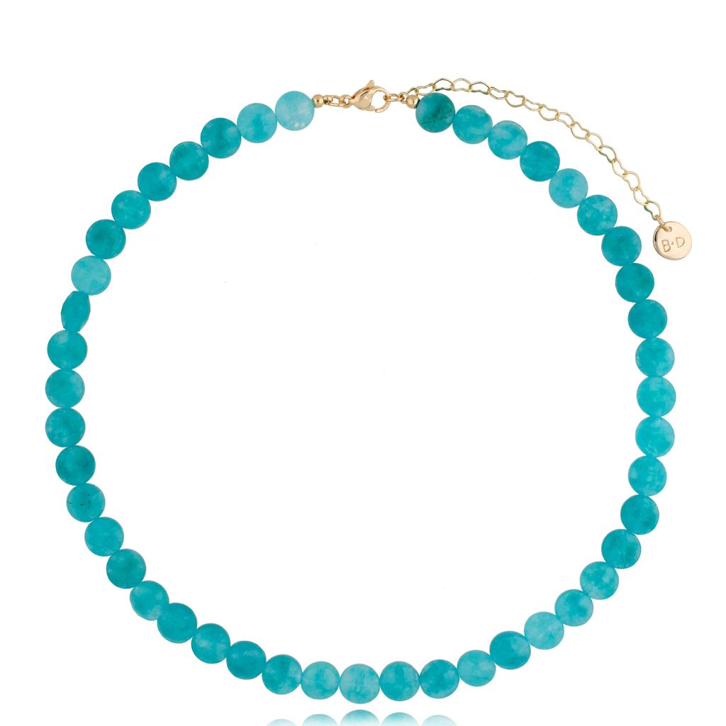 Turquoise Beach Jadeite Choker Necklace