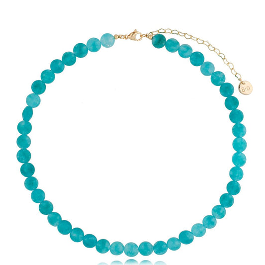 Turquoise Beach Jadeite Choker Necklace