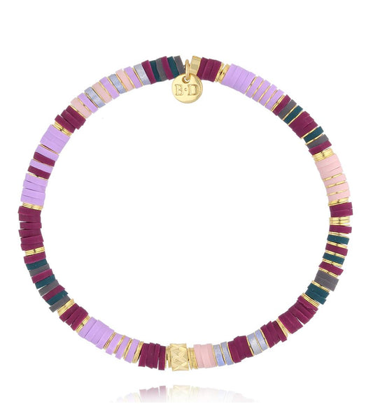 Simplicity Purple and Lavender Modeling Clay Bracelet